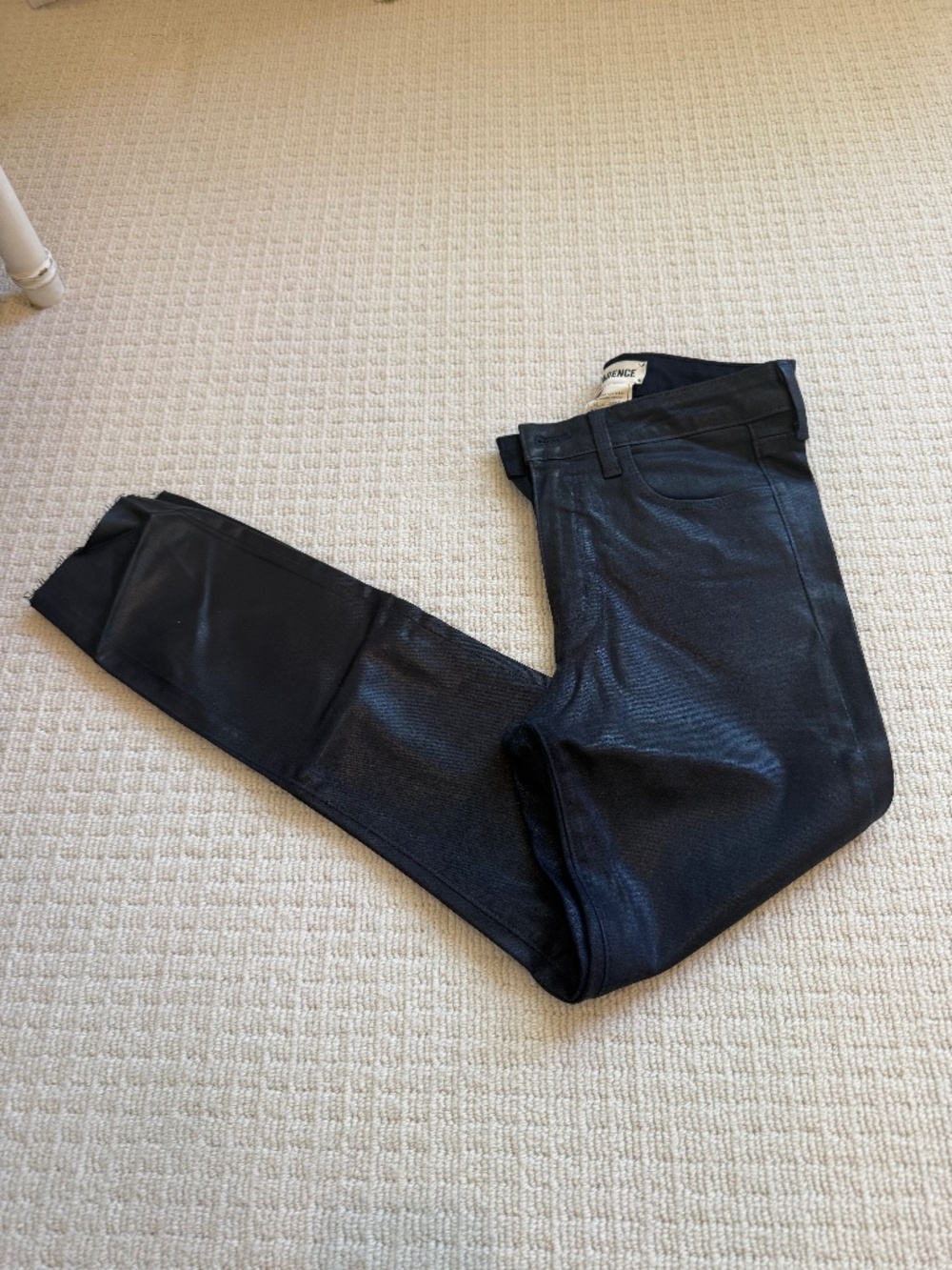 L’AGENCE Cropped Coated Skinny Jeans